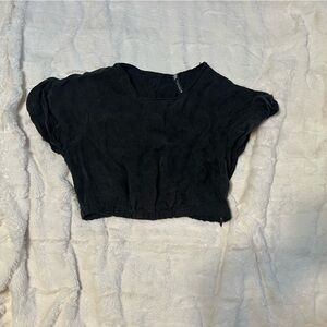 ZARA Women's Black Regular crop top Size M Casual Style